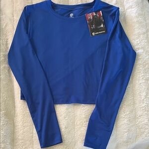 Primitive Royal Blue Long Sleeve Crop Top
